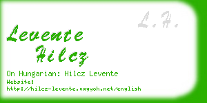 levente hilcz business card